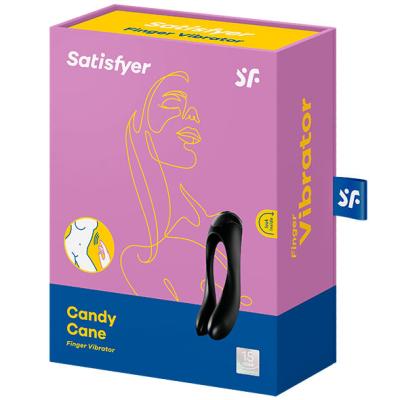 Satisfyer - Vibratore Da Dito Candy Cane Nero 2