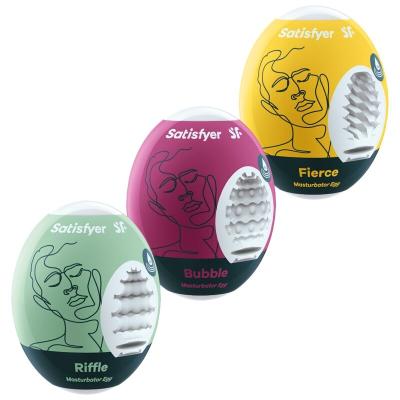 Satisfyer - 3 Uova Masturbatori Riffle, Bubble E Fierce 1