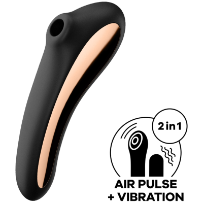 Satisfyer - Vibratore Dual Kiss Air Pulse Nero 2