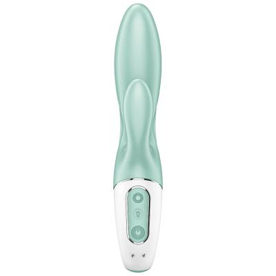 Satisfyer - App Vibratore Gonfiabile Coniglio Air Pump Bunny 5+ Verde 2