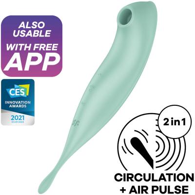 Satisfyer - Twirling Pro+ Stimolatore E App Vibratore Verde 1