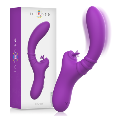 Intense - Vibratore Flessibile Harry Con Lingua Viola 2