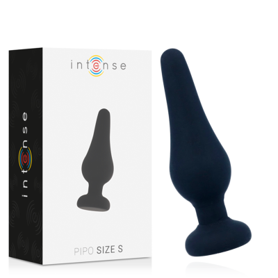 Intense - Plug Anale Pipo S Silicone Nero 9,8 Cm 1