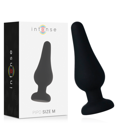 Intense - Plug Anale Pipo M Silicone Nero 11 Cm 1