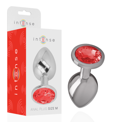 Intense - Plug Anale In Metallo Con Cristallo Rosso Misura M 2