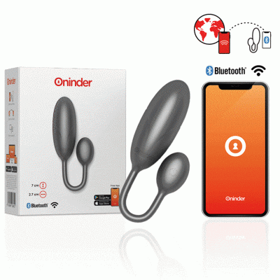 Oninder - Uovo Vibrante Denver Nero 7 X 2,7 Cm App. Gratuita 1