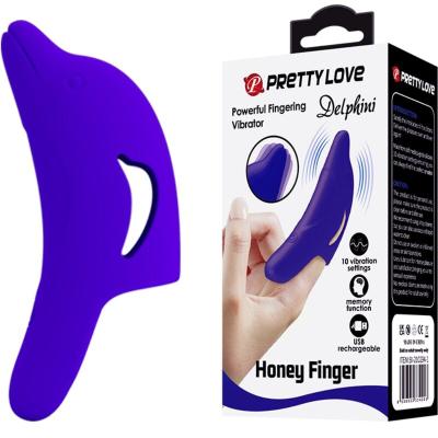 Pretty Love - Potente Stimolatore Delle Dita Delphini Blu Scuro 1