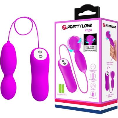 Pretty Love - Massaggiatore Vega A Rotazione E Vibrazione 12 Funzioni Fucsia 2