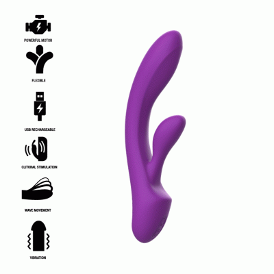 Intense - Vibratore Luigi Rabbit Silicone Liquido Viola 1