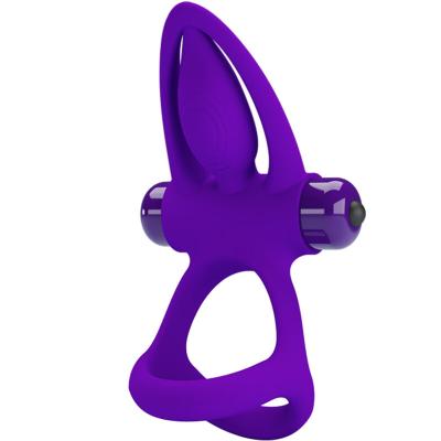 Pretty Love - Anello Vibratore 10 Vibrazioni In Silicone Violetto 1