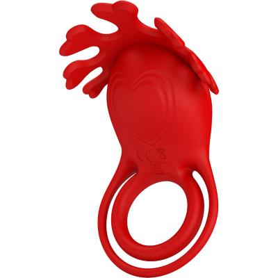 Pretty Love - Anello Vibratore Ruben 7 Vibrazioni In Silicone Rosso 1