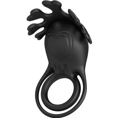 Pretty Love - Anello Vibratore Ruben 7 Vibrazioni In Silicone Nero 1