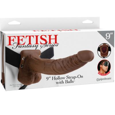 Fetish Fantasy Series - Series 9 Hollow Strap-On Con Sfere 22.9Cm Marrone 2