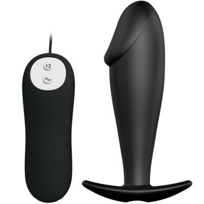 Pretty Love - Plug Anale In Silicone Forma Del Pene E 12 Modalit Di Vibrazione Nero 1