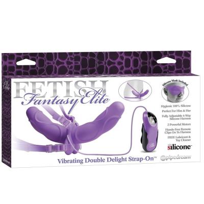 Fetish Fantasy Elite - Vibrante Doppio Delizio Cinturino Viola 1