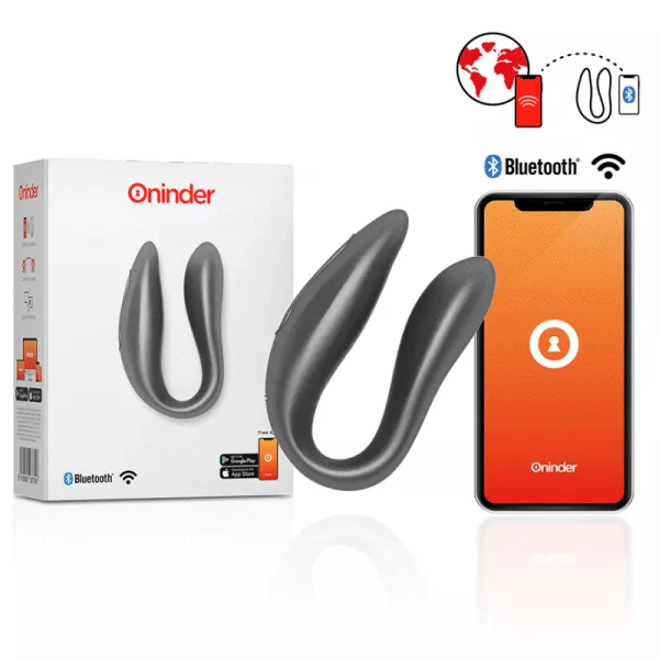 Oninder - Stimolatore Del Punto G E Del Clitorale Lisboa Nero - App Gratuita 1