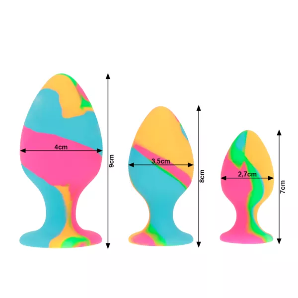 Intense - Set Di Tappi In Silicone Multicolore 2