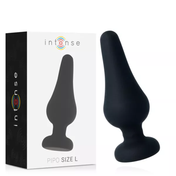 Intense - Plug Anale Pipo L Silicone Nero 13 Cm 1