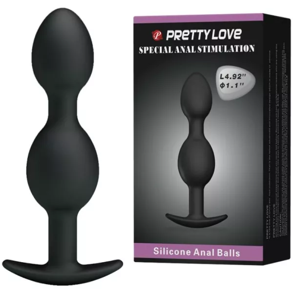 Pretty Love - Sfere Anali In Silicone 12.5 Cm Nere 2